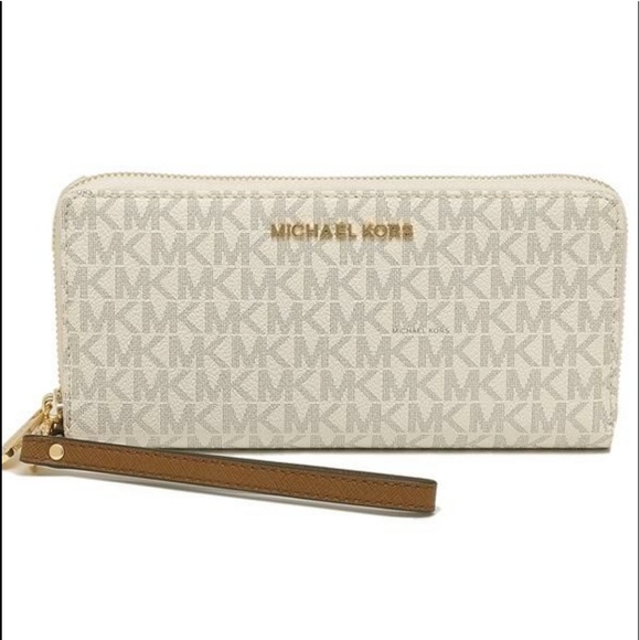 Michael Kors Jet Set Travel Large Travel CONTINENTAL Wristlet-Wallet Van… - Picture 3 of 11